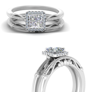 Halo Bridal Ring Sets