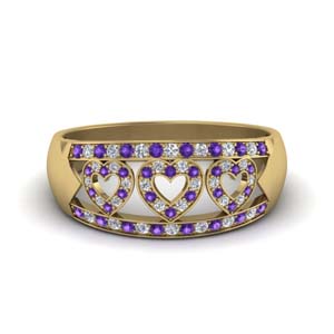 Wide Heart Shaped Anniversary Band