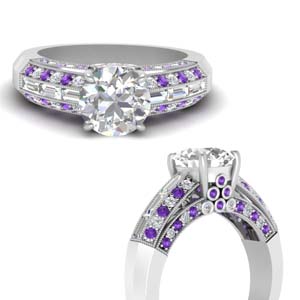 Moissanite Hidden Halo Wedding Ring