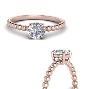 Simple Round Cut Solitaire Rings