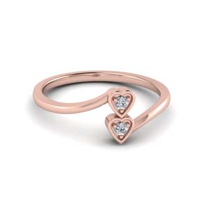 Heart Shaped Crossover Ring