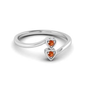 2 Stone Crossover Ring