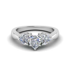 3 heart shaped diamond engagement ring in FD8029HTRANGLE1 NL WG