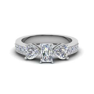 Diamond Side Stone Engagement Rings