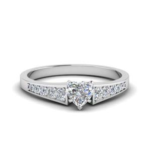 Petite Heart Diamond Anniversary Rings