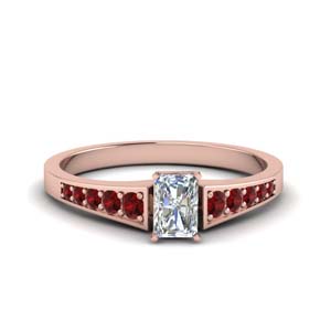 Radiant Cut Graduated Diamond Ring