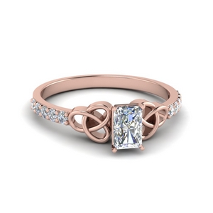 Half Carat Celtic Radiant Cut Diamond Ring