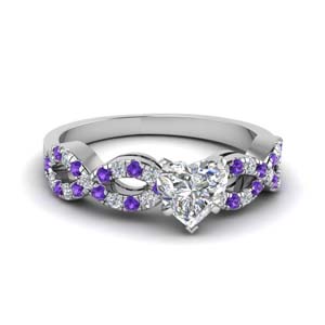 Braided Purple Topaz Engagement Ring