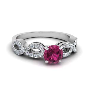 Infinity Ring With Pink Sapphire