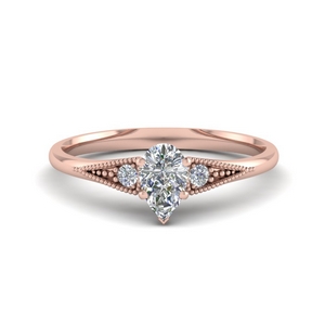 Pear Diamond Petite Engagement Rings