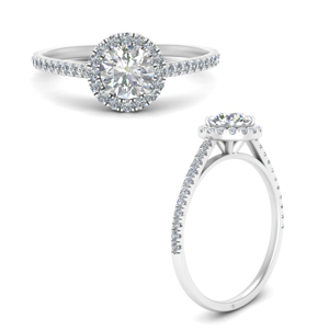 Round Halo Engagement Rings