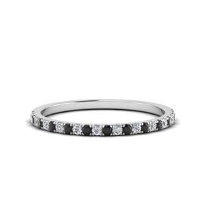 thin black diamond ring