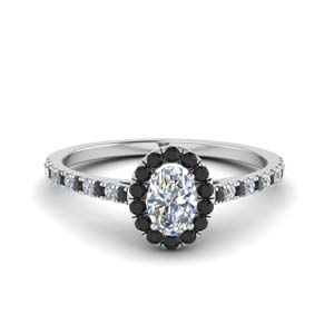 Simple Oval Diamond Halo Ring