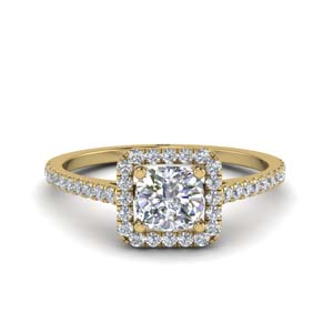 yellow gold square diamond ring