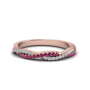 Twisted Pink Sapphire Band