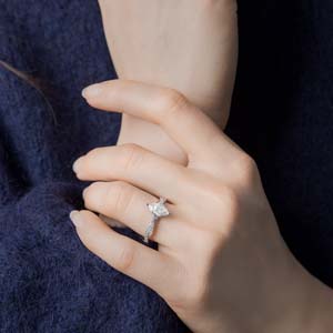 Marquise Diamond Vine Wedding Ring