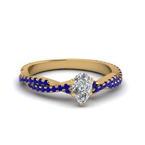Sapphire Vine Engagement Ring