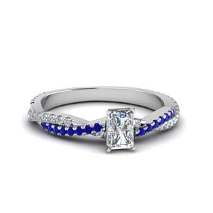 Sapphire Side Stone Engagement Rings