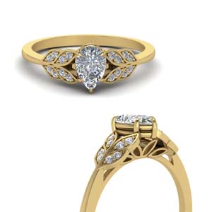Pear Diamond Vintage Engagement Rings