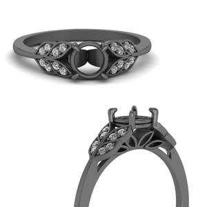 Leaf Style Diamond Ring Setting
