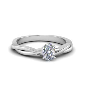 Solitaire One Carat Oval Ring