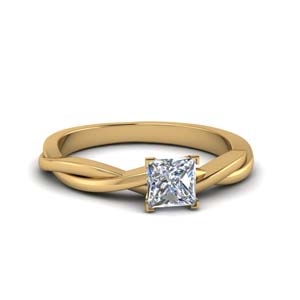 Princess Cut Solitaire Diamond Rings