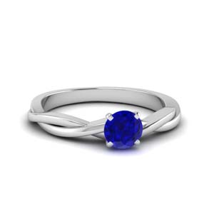 Details about   2.19 Heart Twisted Halo Simulated Blue Sapphire Modern Ring 14k White Gold 
