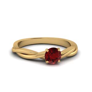 Twisted Ruby Engagement Ring