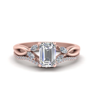 Twisted Ring With Diamond Band