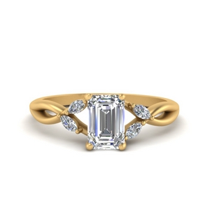 Emerald Cut Split Engagement Rings