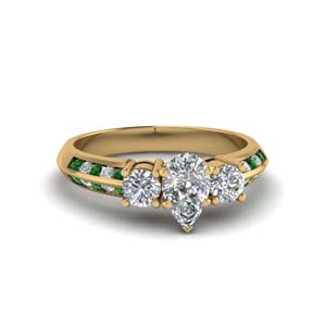Emerald Man Made Diamond Rings
