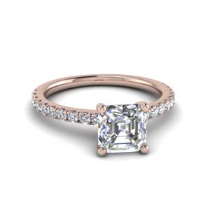 U Prong Engagement Ring