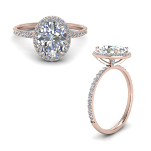 Oval Shaped Halo Engagement Rings