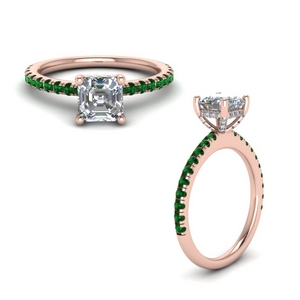 Simple Emerald Rings