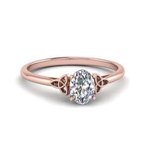 celtic oval shaped solitaire engagement ring in FD8541OVR NL RG