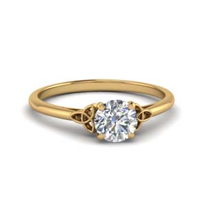Irish Lab Made Diamond Solitaire Ring