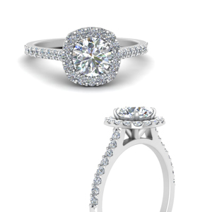 Round Cut Lab Diamond Petite Engagement Rings