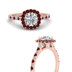 Catherdral Ruby Engagement  Ring