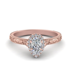 Pear Shaped Vintage Engagement Rings