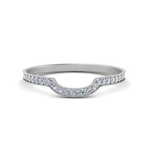 Milgrain Pave Curved Band