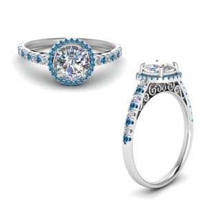 Filigree Halo Vintage Engagement Ring