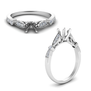 Semi Mount Art Deco Engagement Ring