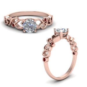 Rose Gold Filigree Engagement Ring