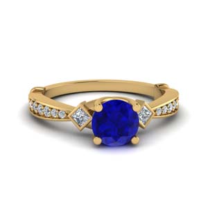 Art Deco Rings With Sapphire 