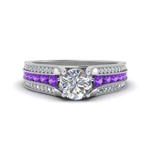 Artistic Purple Engagement Rings At Reasonable Price In Fascinating