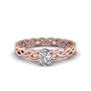 Braided Solitaire Diamond Ring