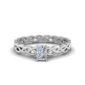 0.50 Carat Braided Radiant Solitaire Ring