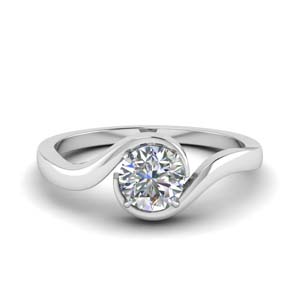 Lab Made Diamond Solitaire Engagement Ring