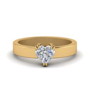 Heart Solitaire Engagement Ring