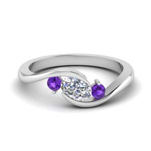 Twist Oval Shaped Engagement Ring